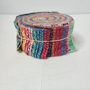 RJR Fabric Palette Mirage Pixie Strips Jelly Roll Precut 2.5 X 44 Inch 39 Pieces